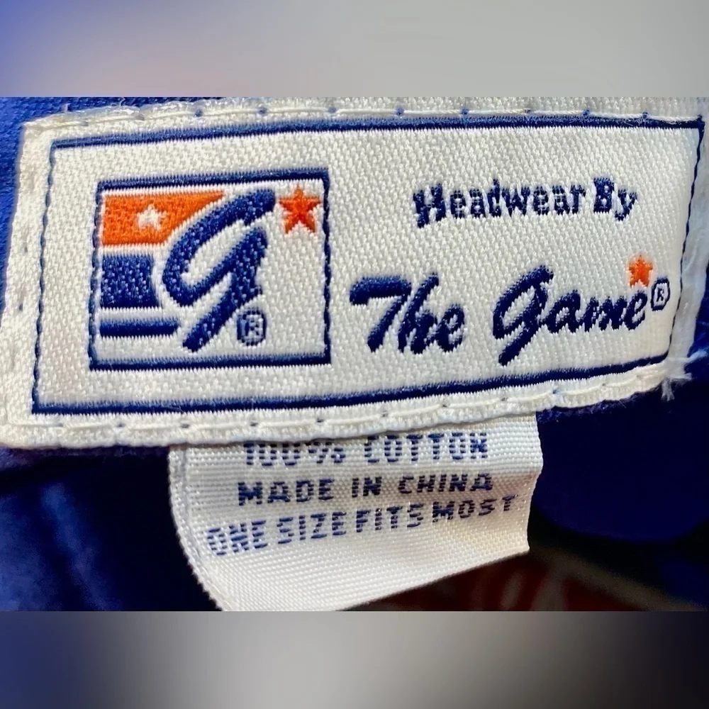 THE GAME HEADGEAR BLUE AND RED with TED DIZZY DEAN LETTER BASEBALL SOFTBALL